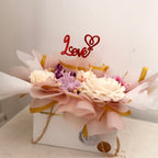 Tasje met bloemen (paars)