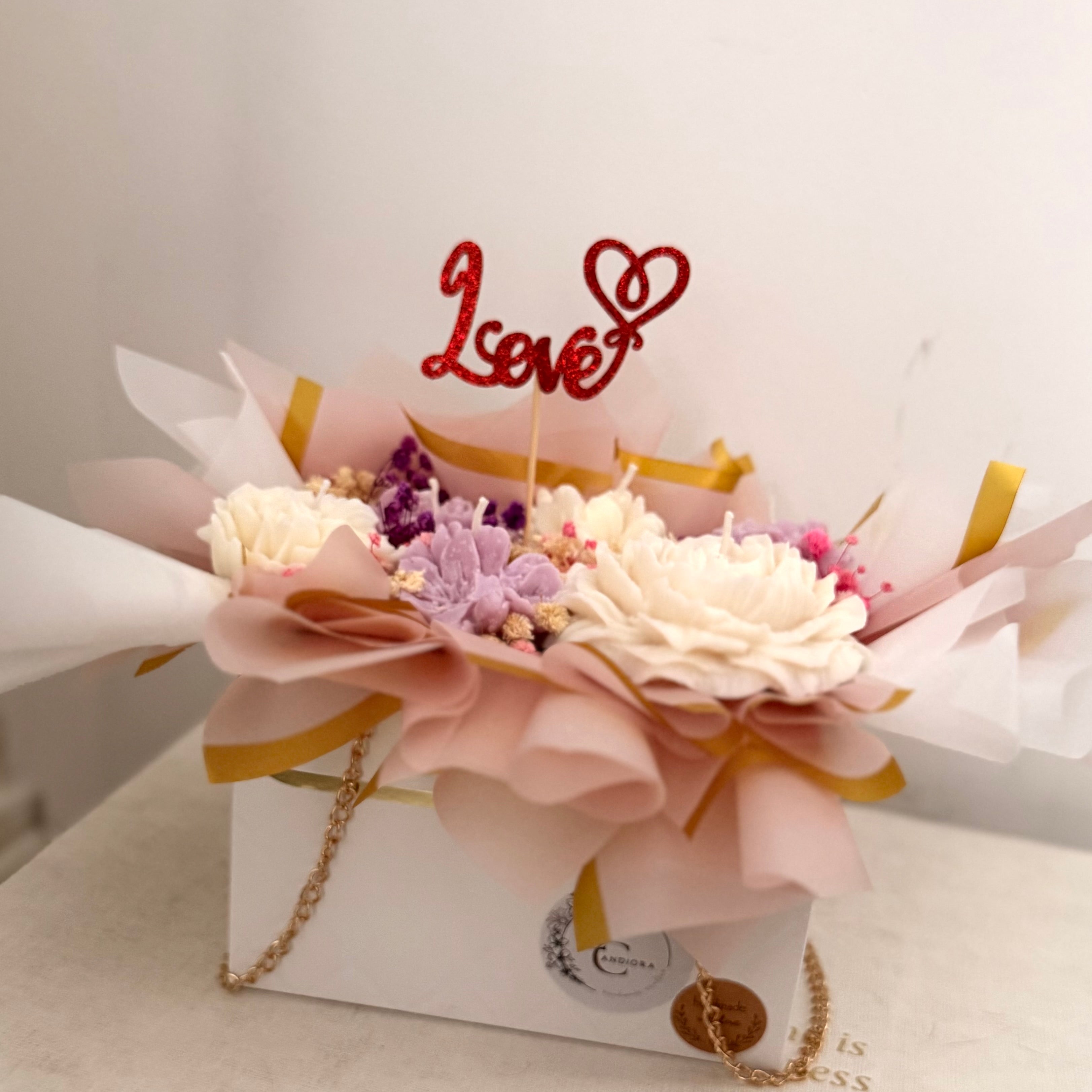 Tasje met bloemen (paars)