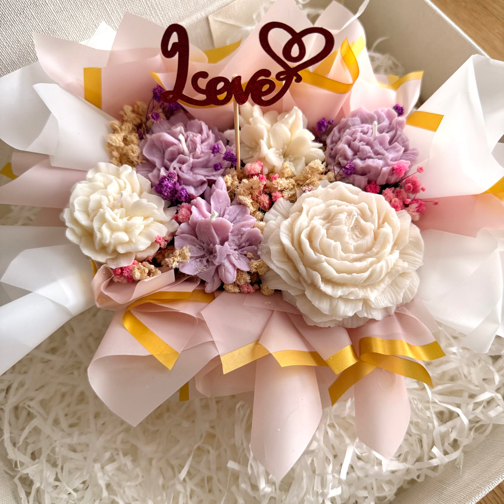 Tasje met bloemen (paars)