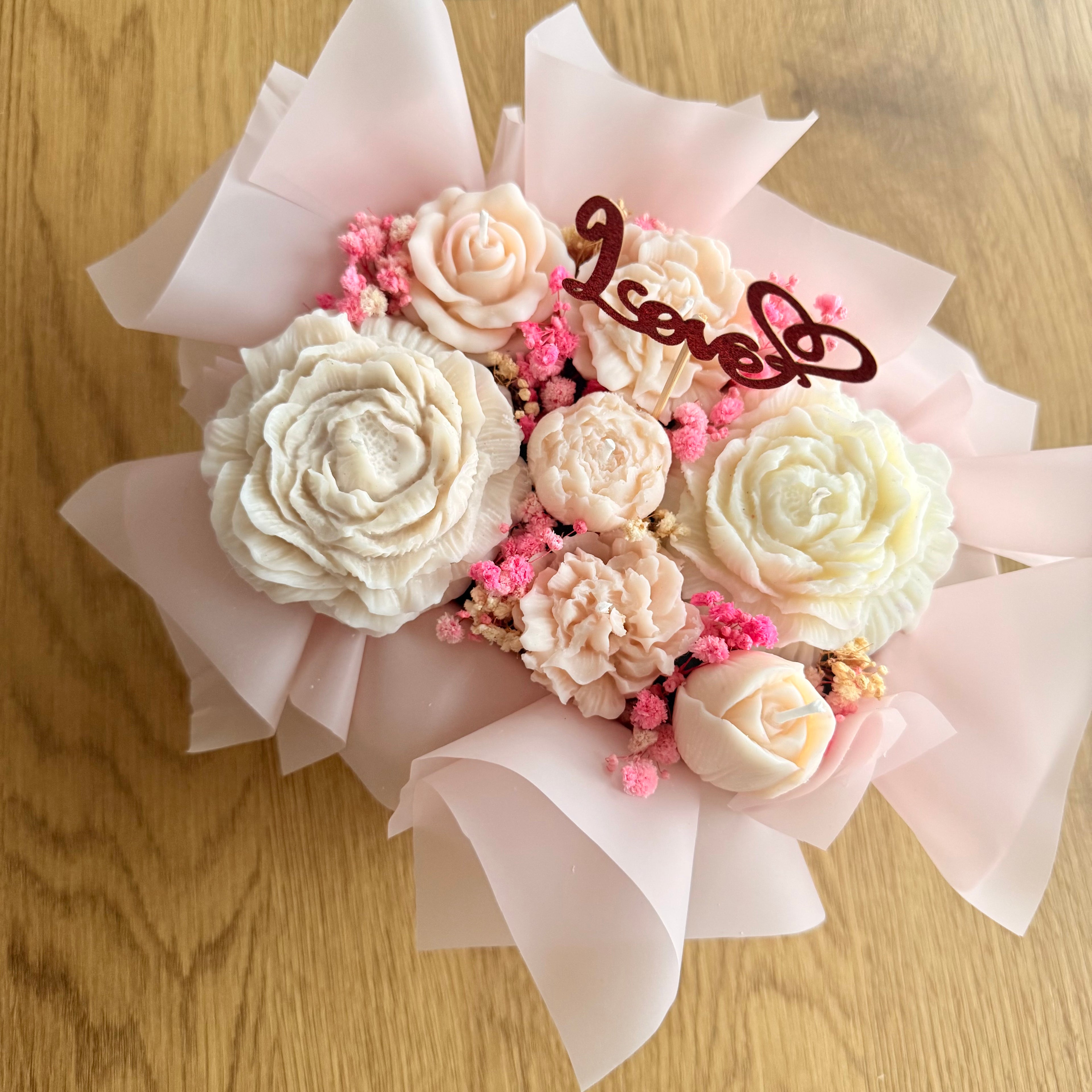 Tasje met bloemen (beige)