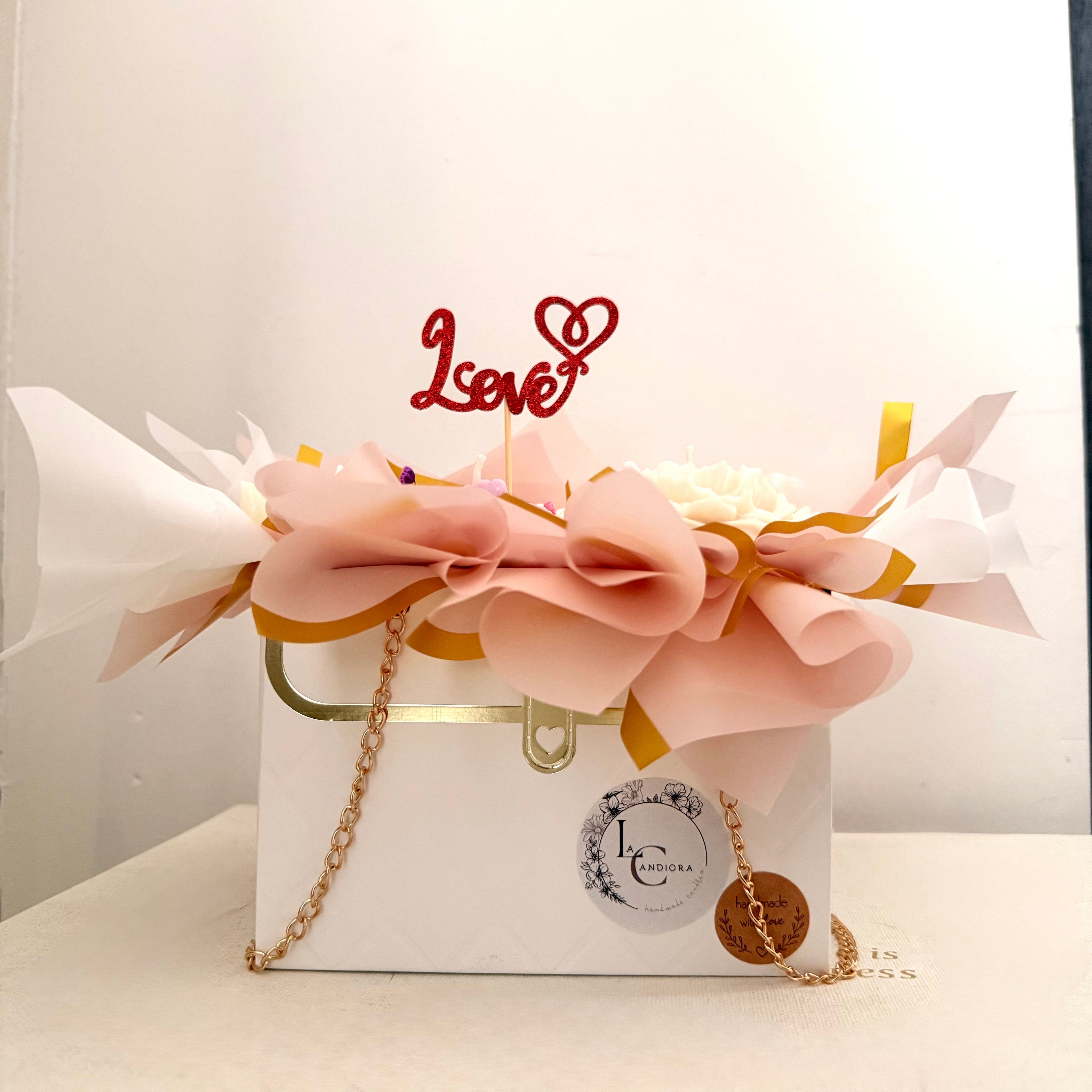 Tasje met bloemen (paars)