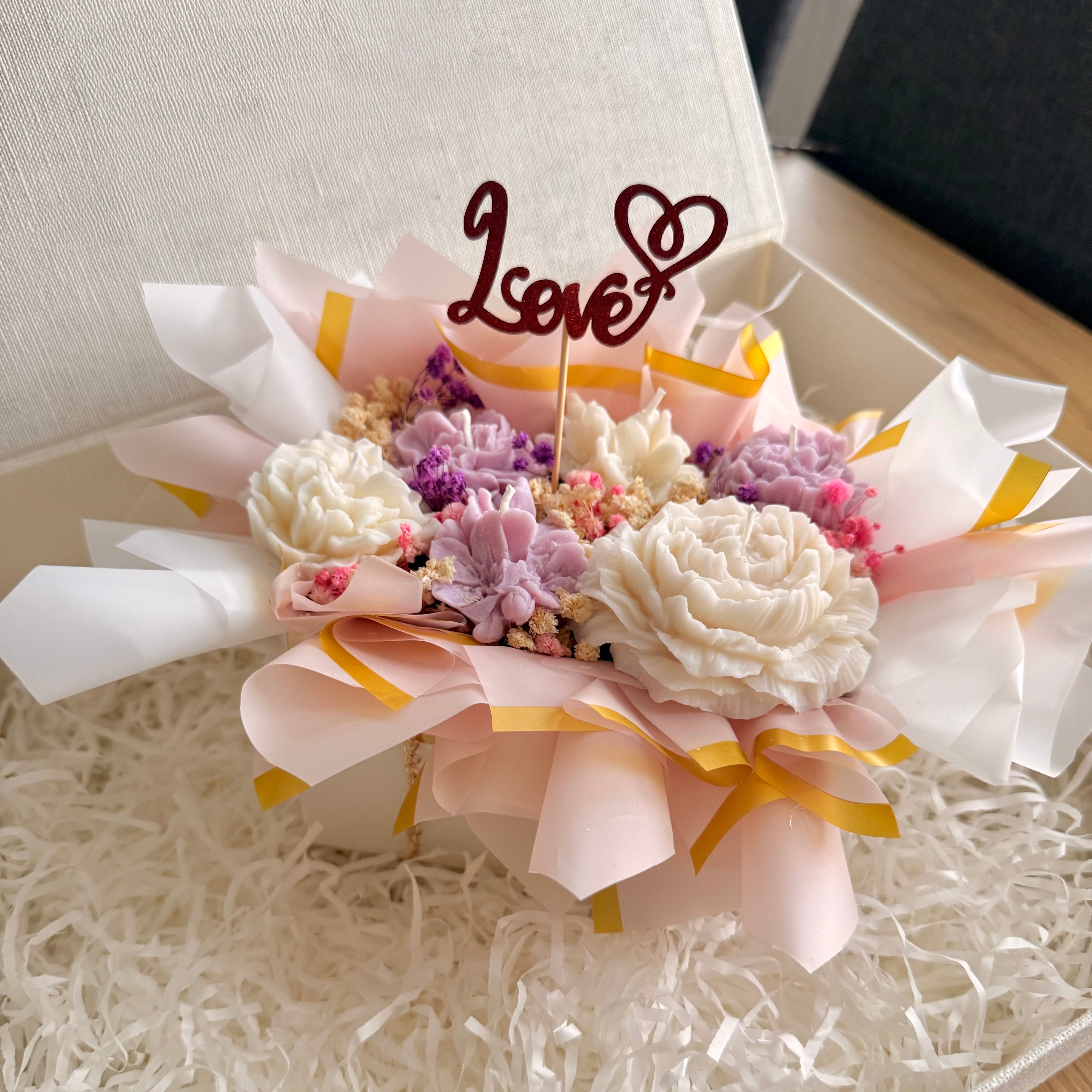 Tasje met bloemen (paars)