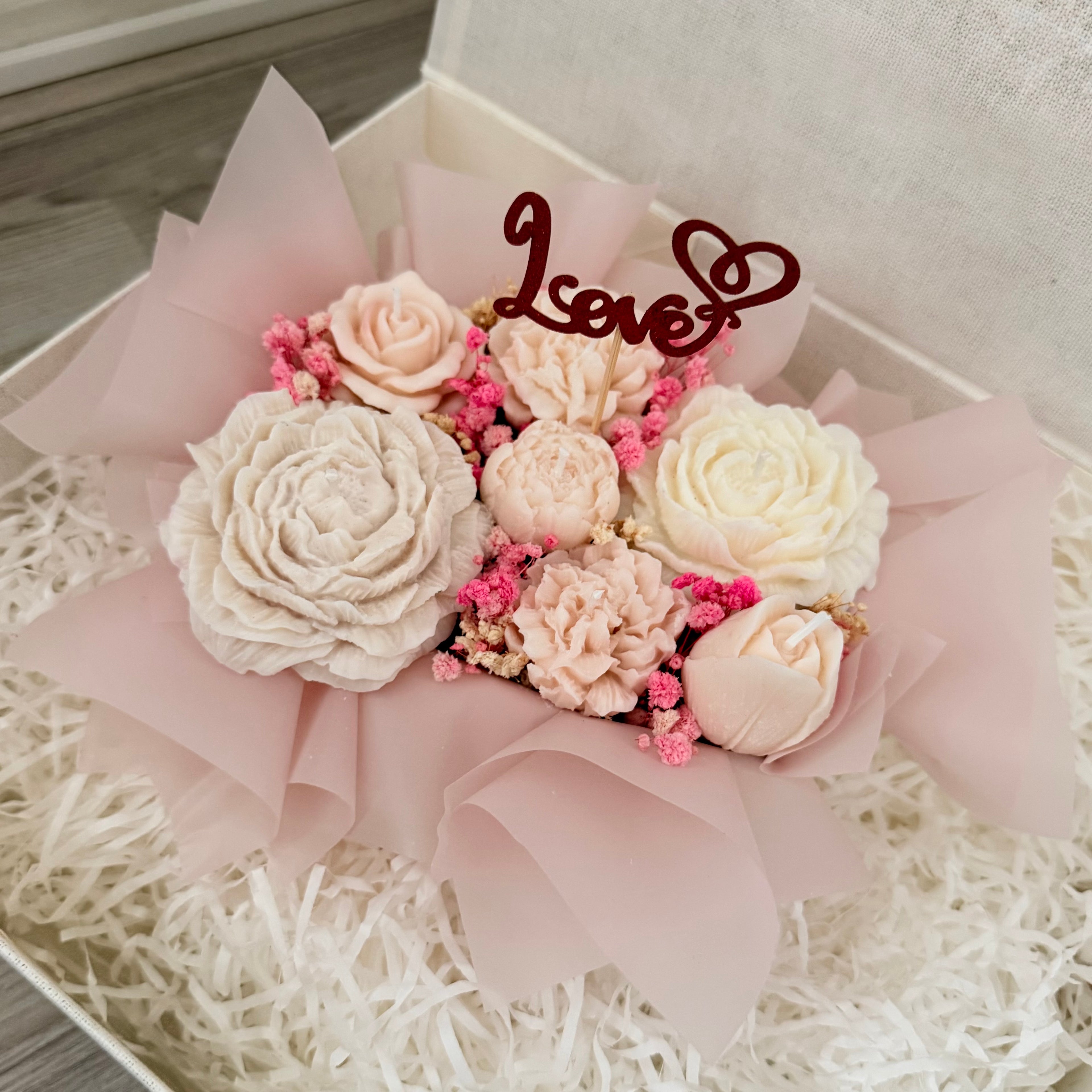 Tasje met bloemen (beige)