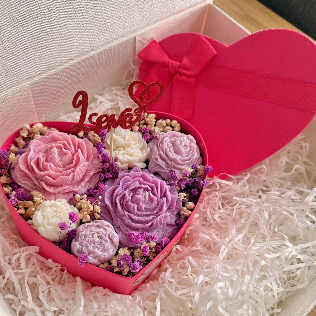 Roze hart met deksel (groot)