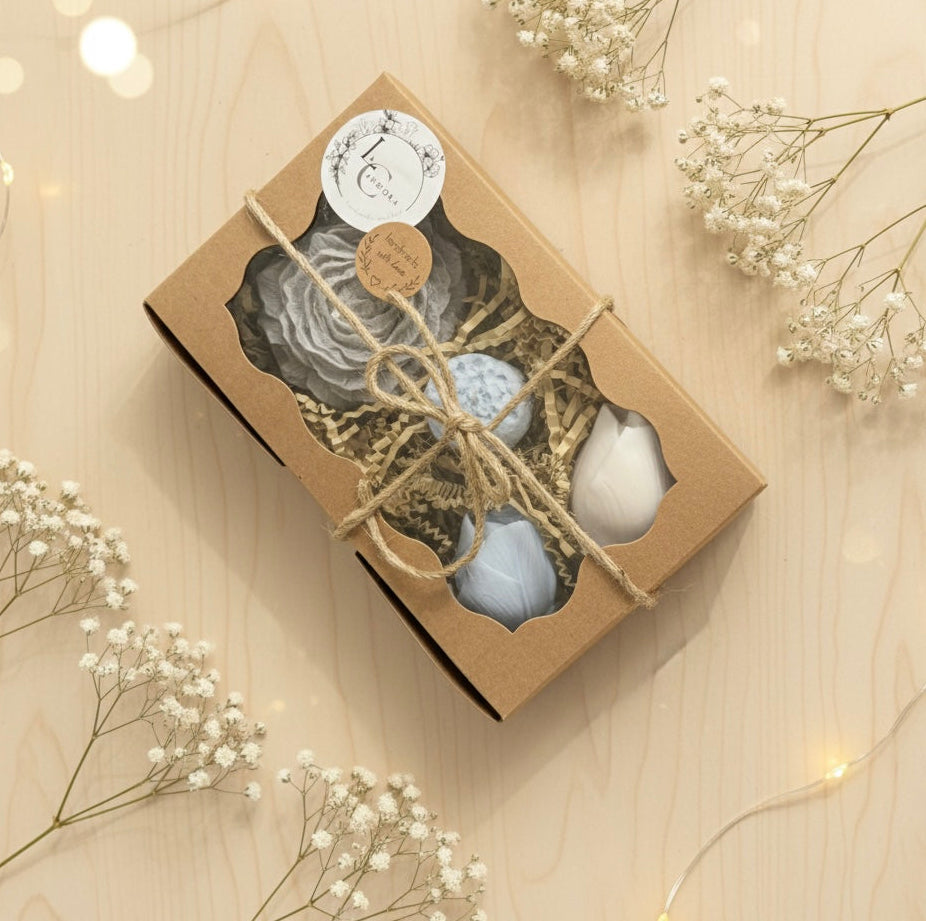 Peony & Candle Delight Baby Blue Grey