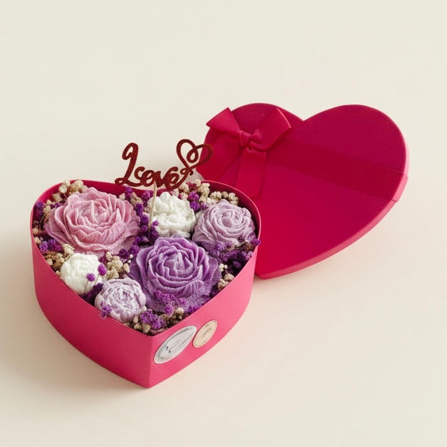 Roze hart met deksel (groot)